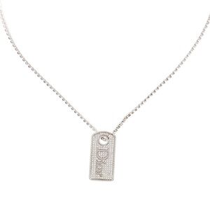 Christian Dior Crystal Dog tag Necklace